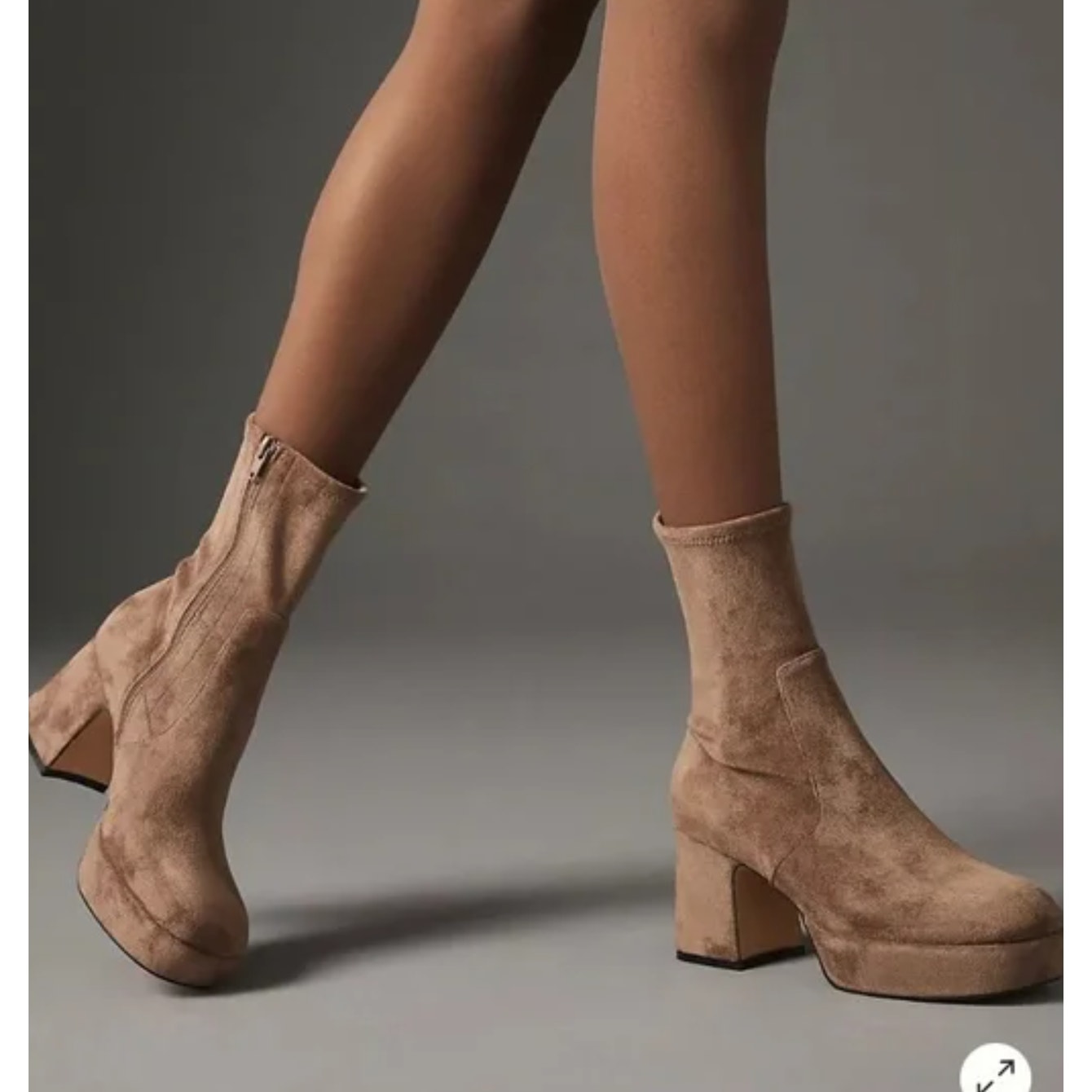 Anthropologie Silent D Otto Tan Suede Booties - New 41eu (11 Us)